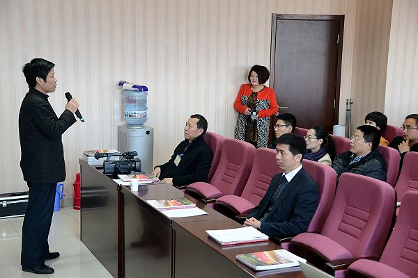 2014年3月14日，在开班典礼上山东大学文学与新闻传播学院党委书记王德胜讲话。