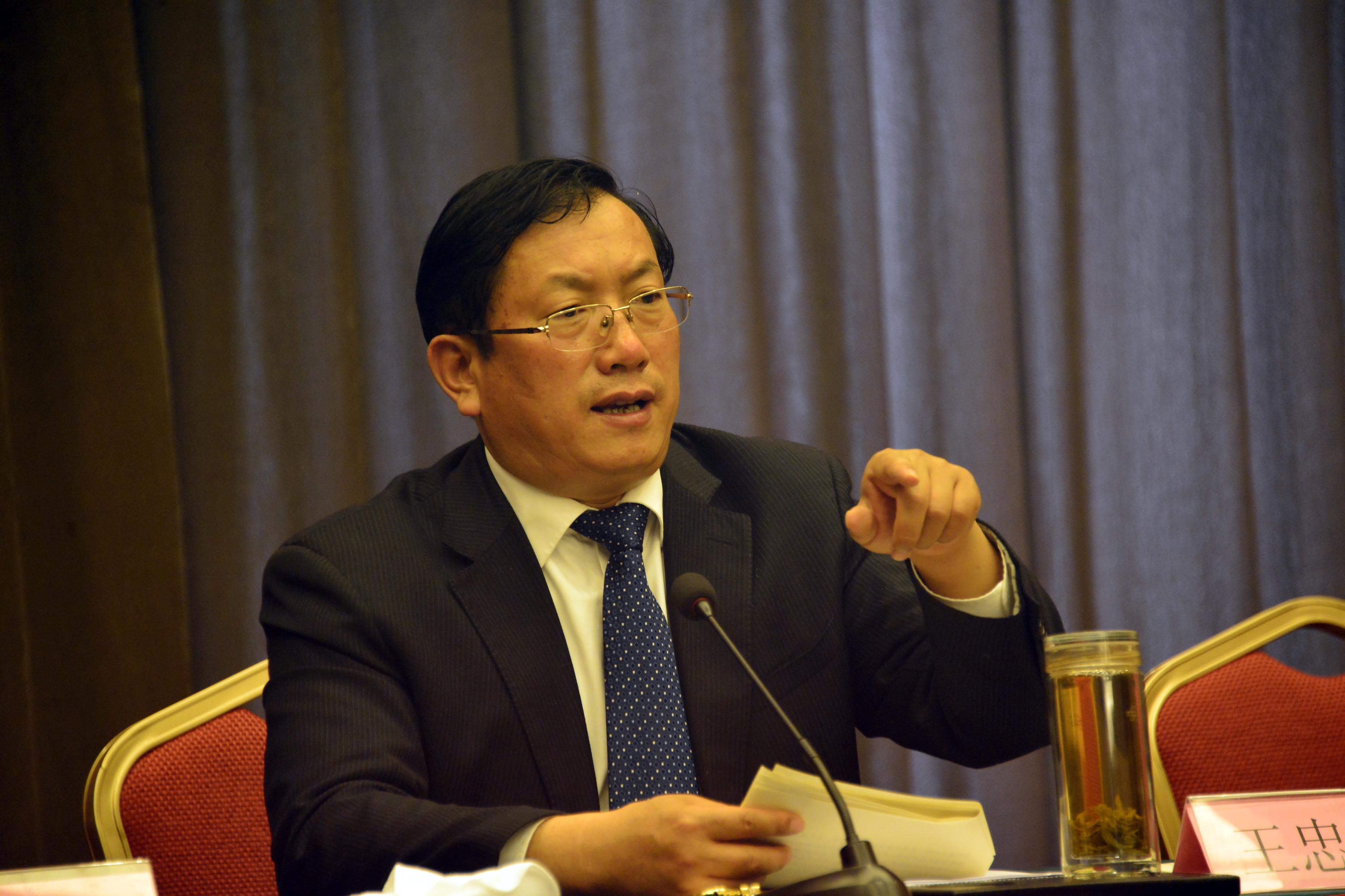 2014年3月28日，山东省聊城市市长王忠林 在全市质量工作会议上讲话。