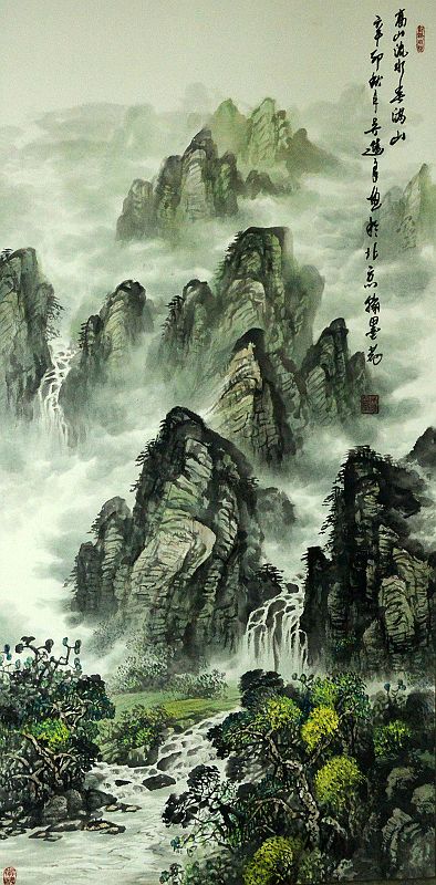 国礼画家吴进良的部分作品。