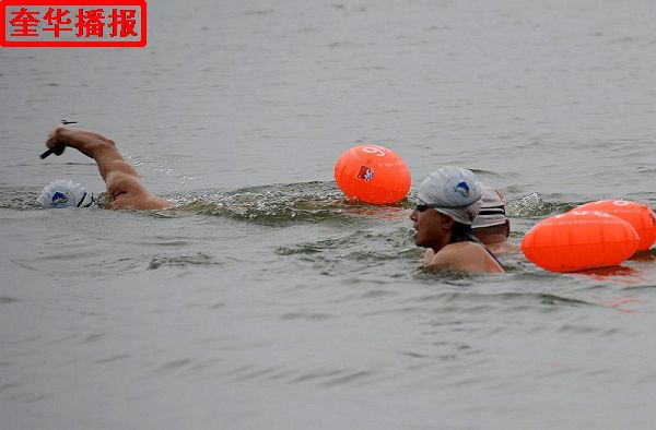 2014年6月21日，2014年全国公开水域游泳系列赛（聊城站） 比赛现场。 