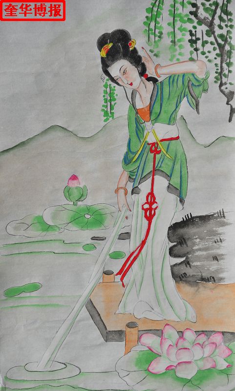 2014年9月22日， 今年89岁的山东省茌平县杜郎口镇张海子村老画家张宗源的绘画作品