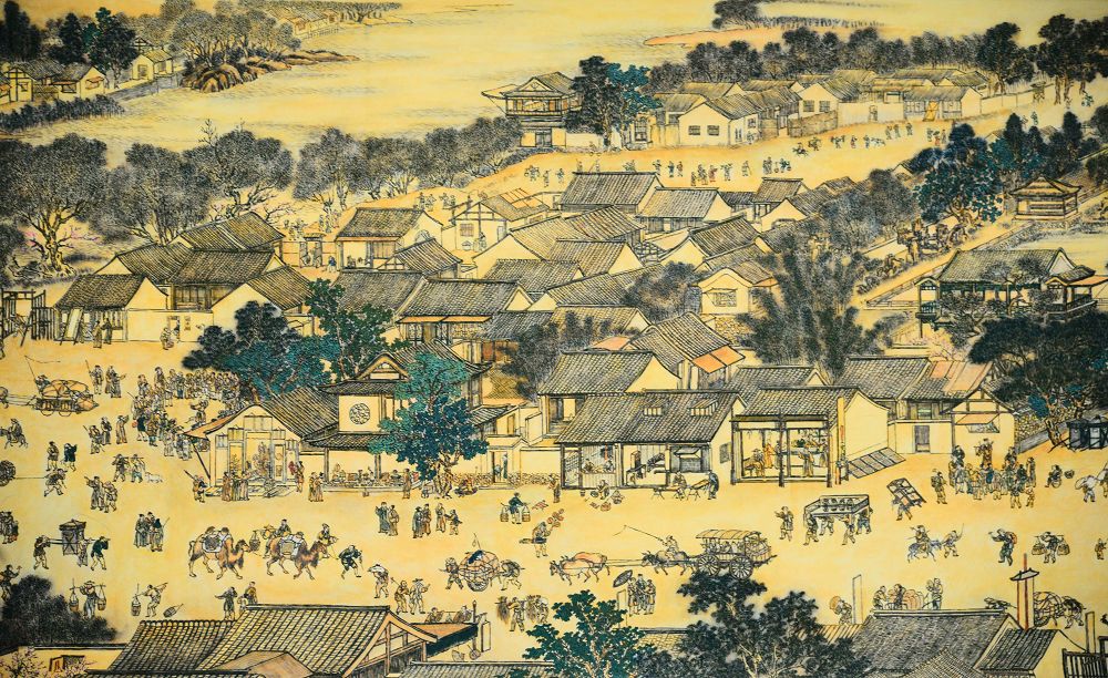 2019年10月24日，画家巫世林临摹创作的清明上河图局部。 (8).JPG